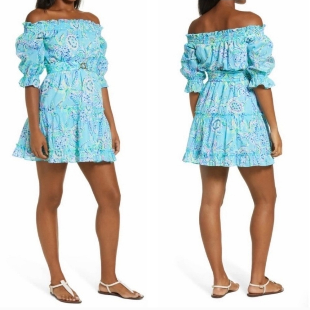 Lilly Pulitzer Louisa Bermuda Blue Turtle Season SZ M